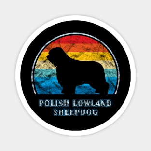 Polish Lowland Sheepdog Vintage Design Dog Magnet